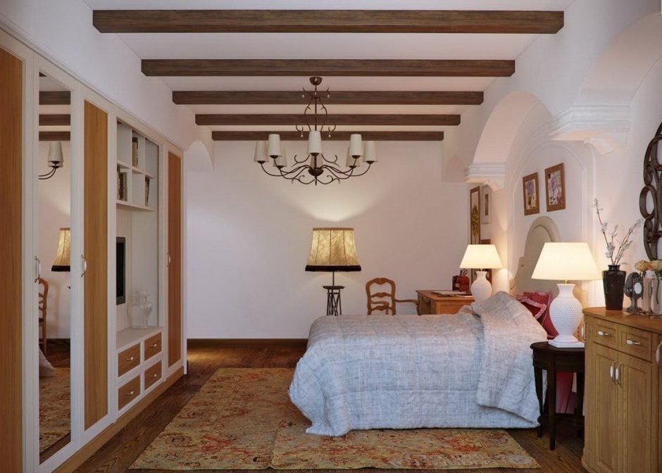 Мансарда лофт балки