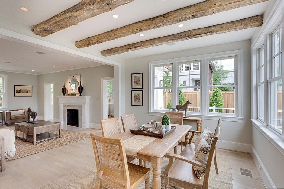 Скандинавский стиль кессонный потолок