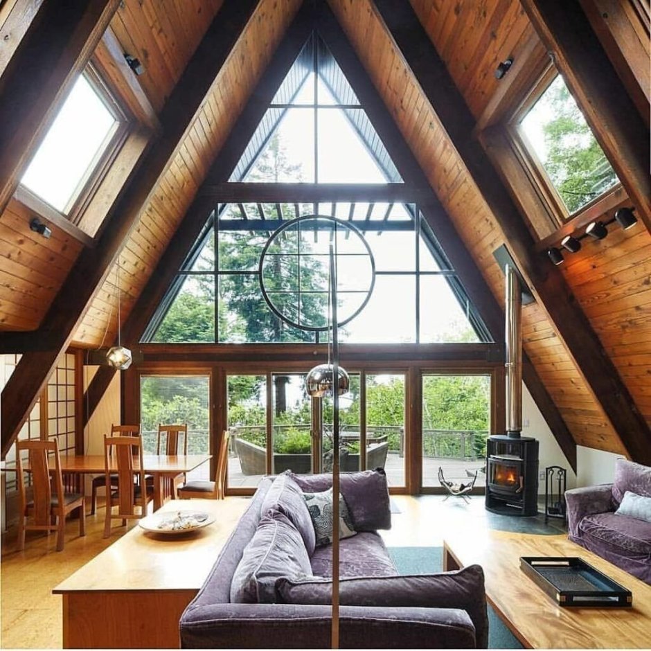 Дома a frame интерьер