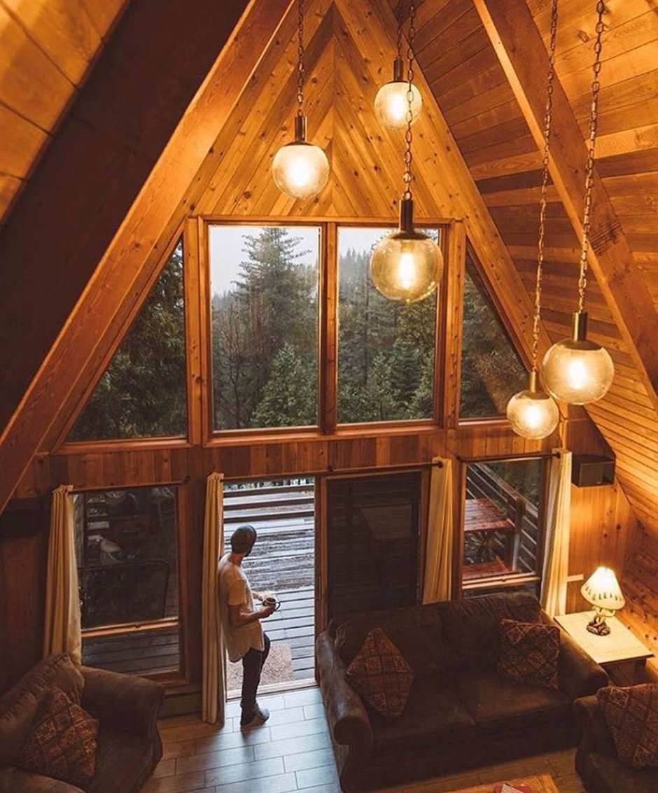 Баня в стиле а фрейм