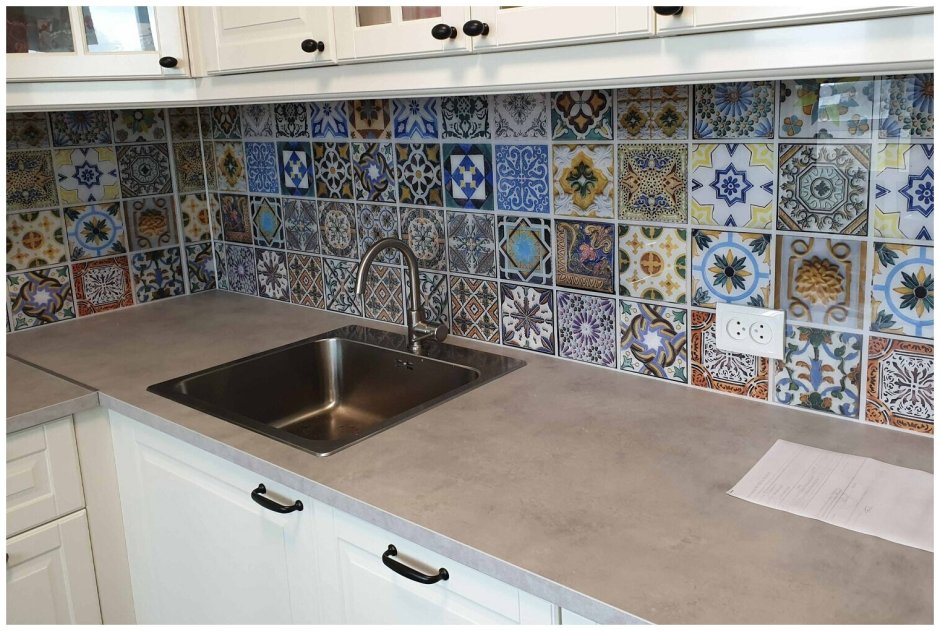 Фартук для кухни плитка азулежу