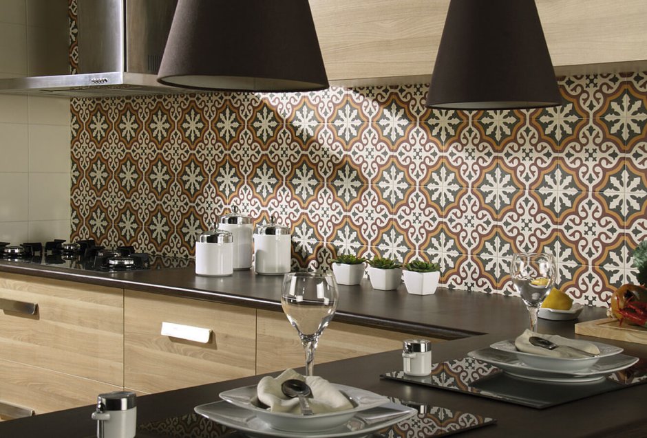 Кухонный фартук в марокканском стиле