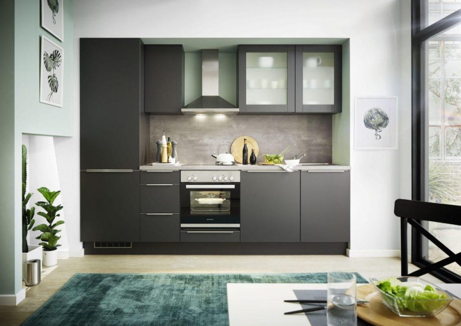 Графитовое стекло на кухне