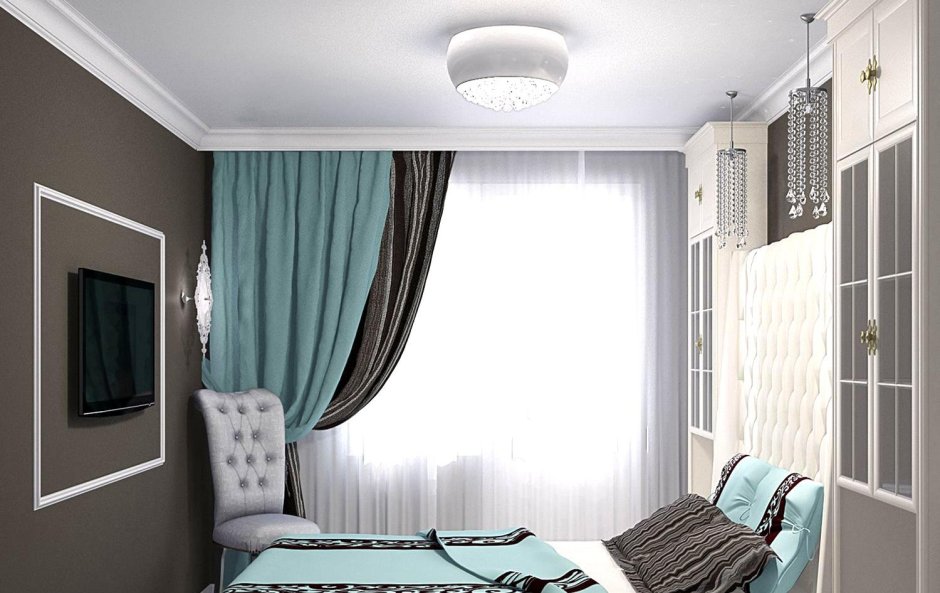 Серые шторы в интерьере