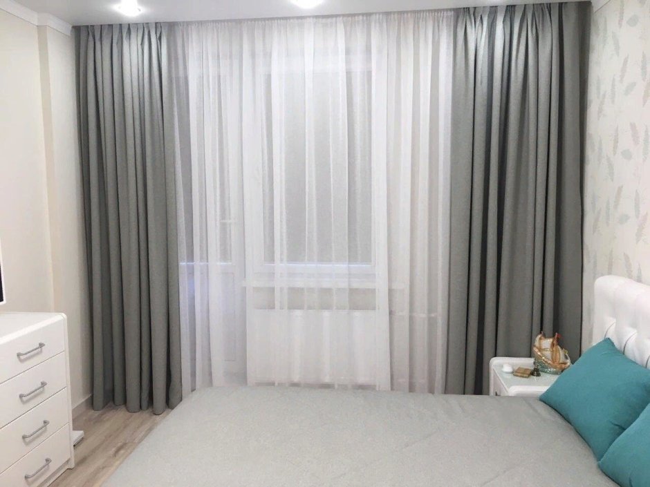 Шторы под серую спальню
