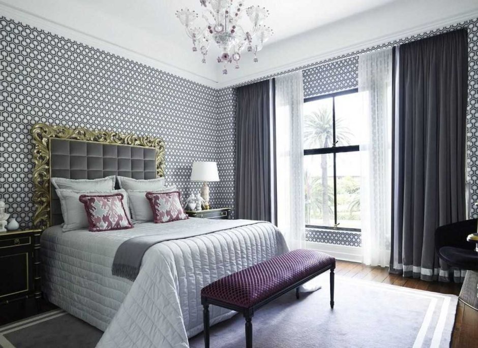 Шторы в белую спальню