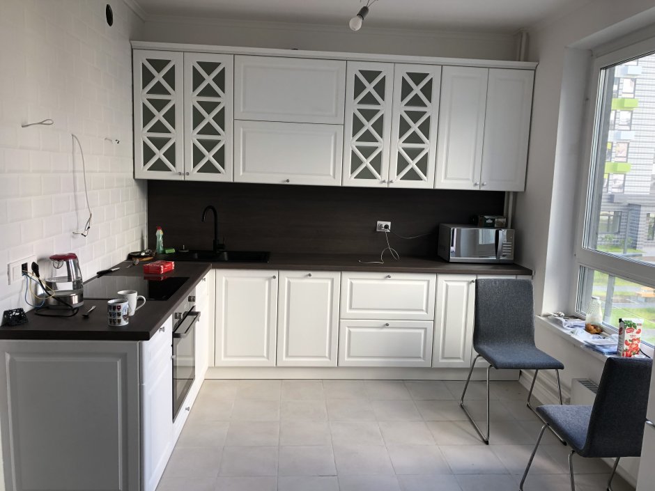 Кухня в стиле Неоклассика угловая