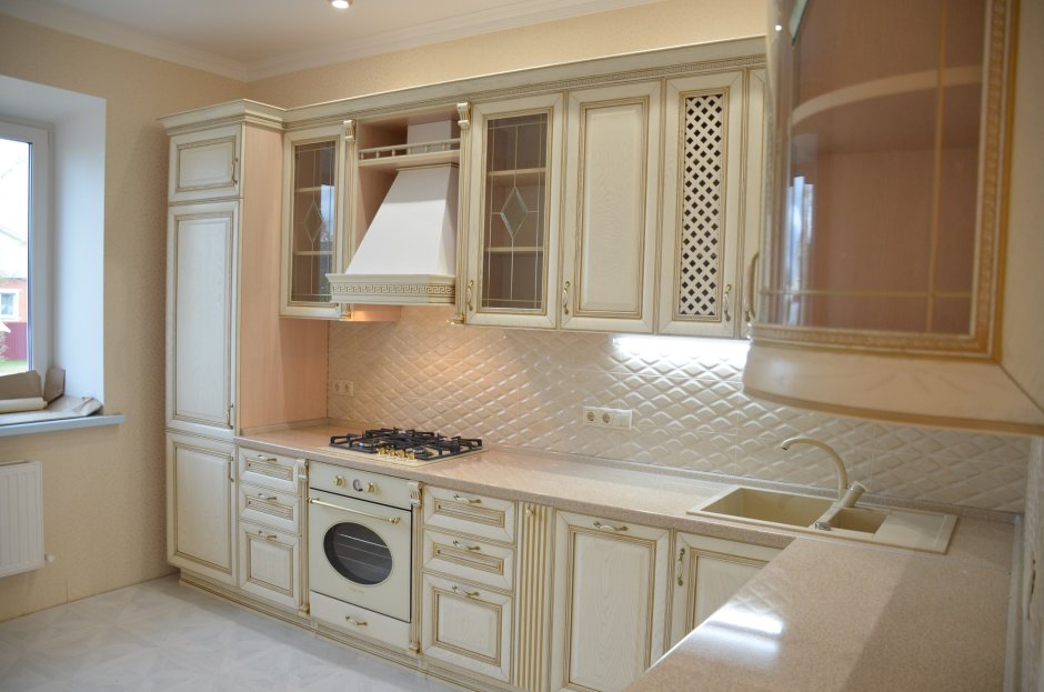 Модульная кухня «Прованс» (дуб сонома трюфель/крем)