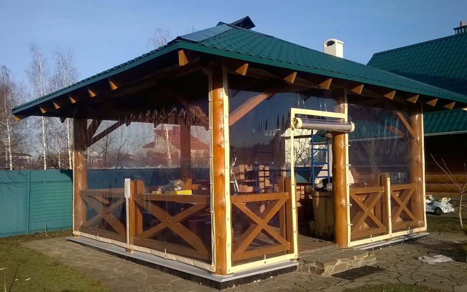 Беседка с кострищем