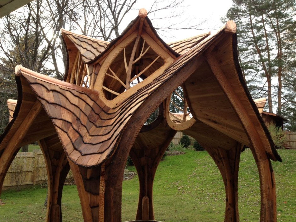 Беседки с кострищем посередине