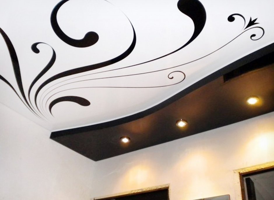 Навесные потолки с рисунком