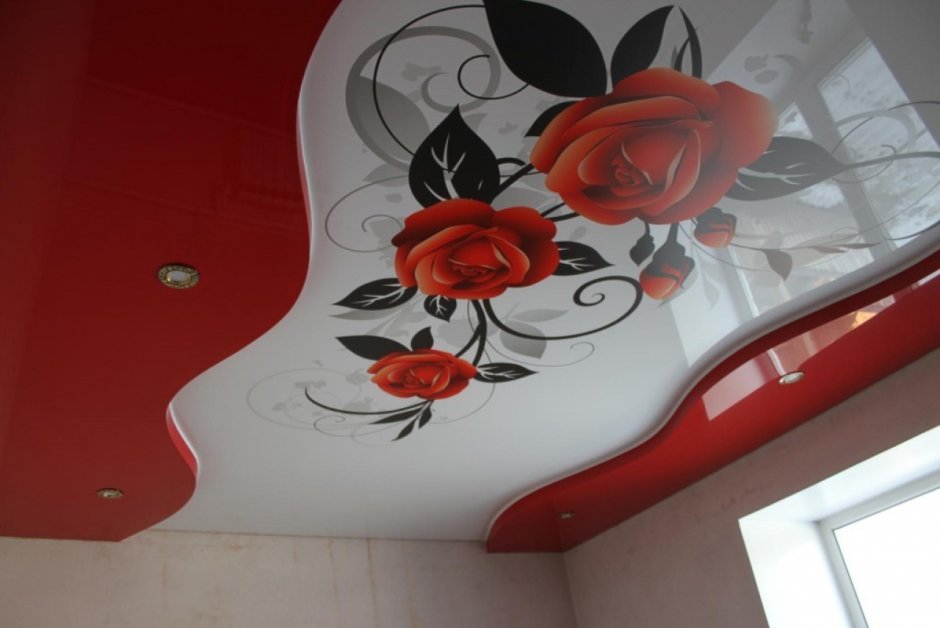 Натяжные потолки с рисунком