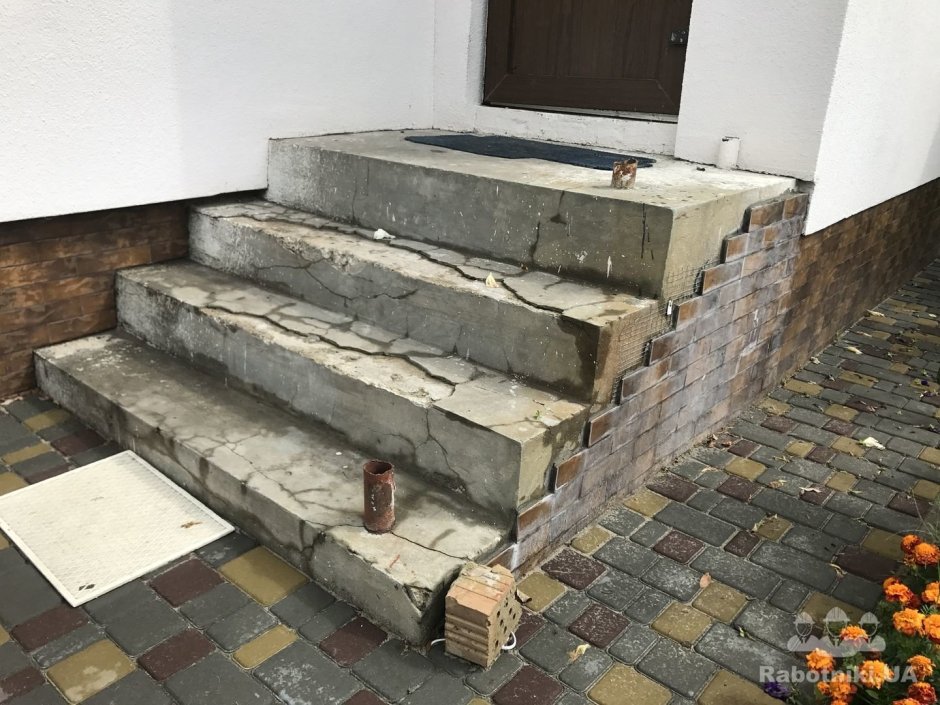 Облицовка бетонного крыльца