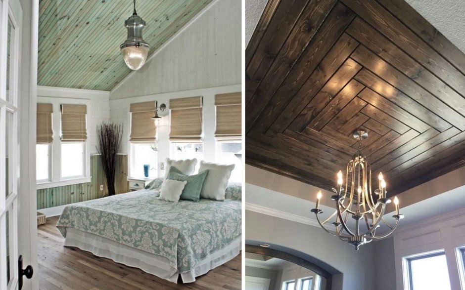 Декор балки деревянными рейками