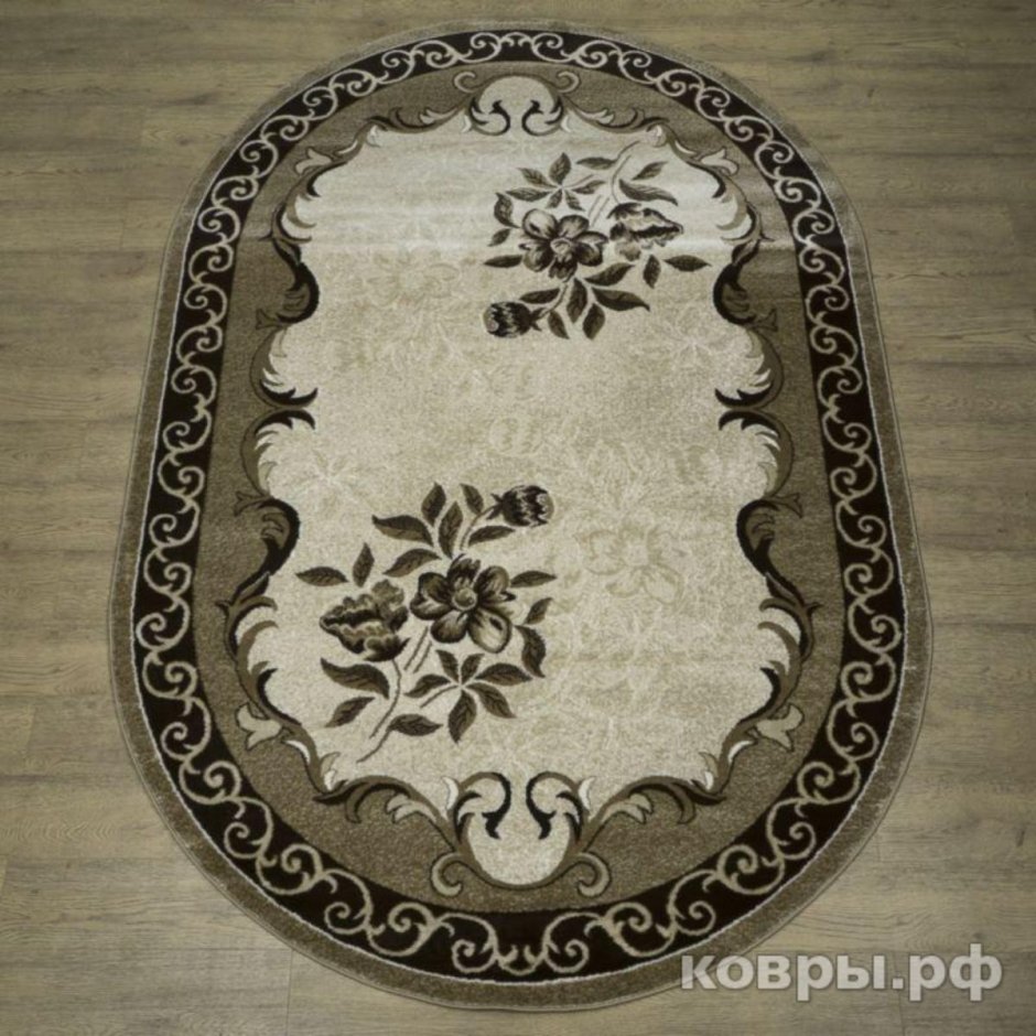 Круглый вязаный коврик в скандинавском стиле