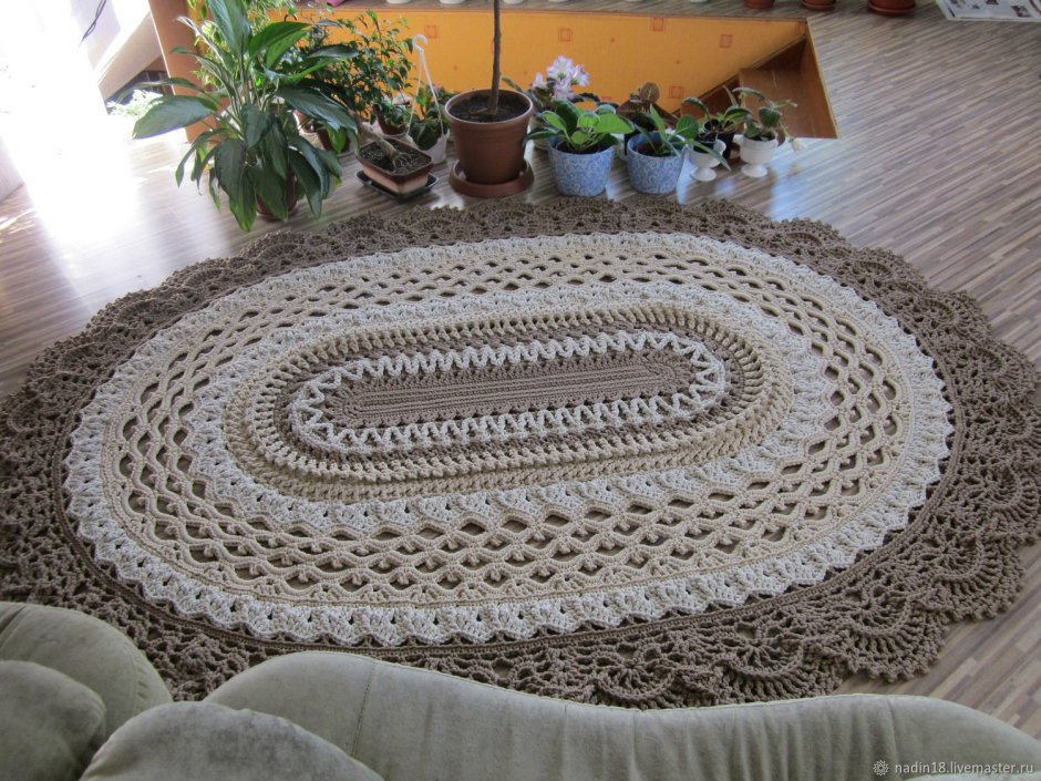 Круглый ковер в стиле Прованс