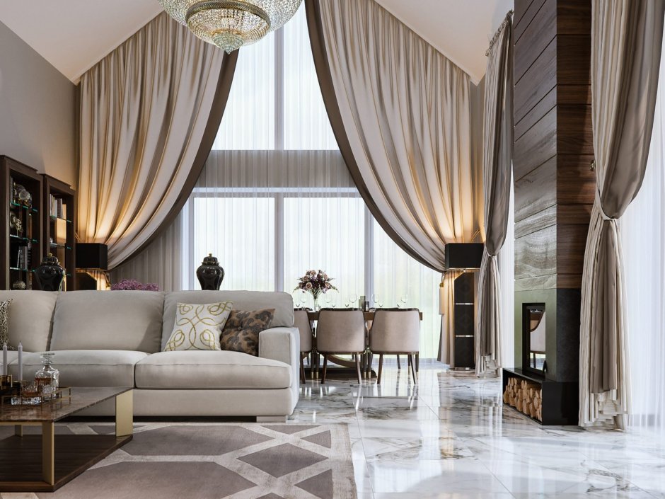 Шикарные шторы в гостиную