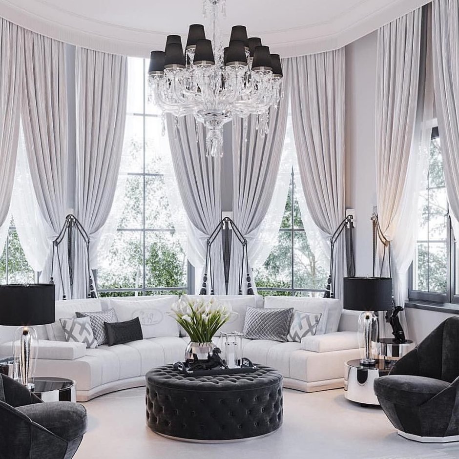 Шторы в гостиную со вторым светом