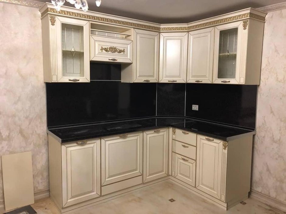 Кухонный гарнитур Азиза 210-150 левый Престиж брюле