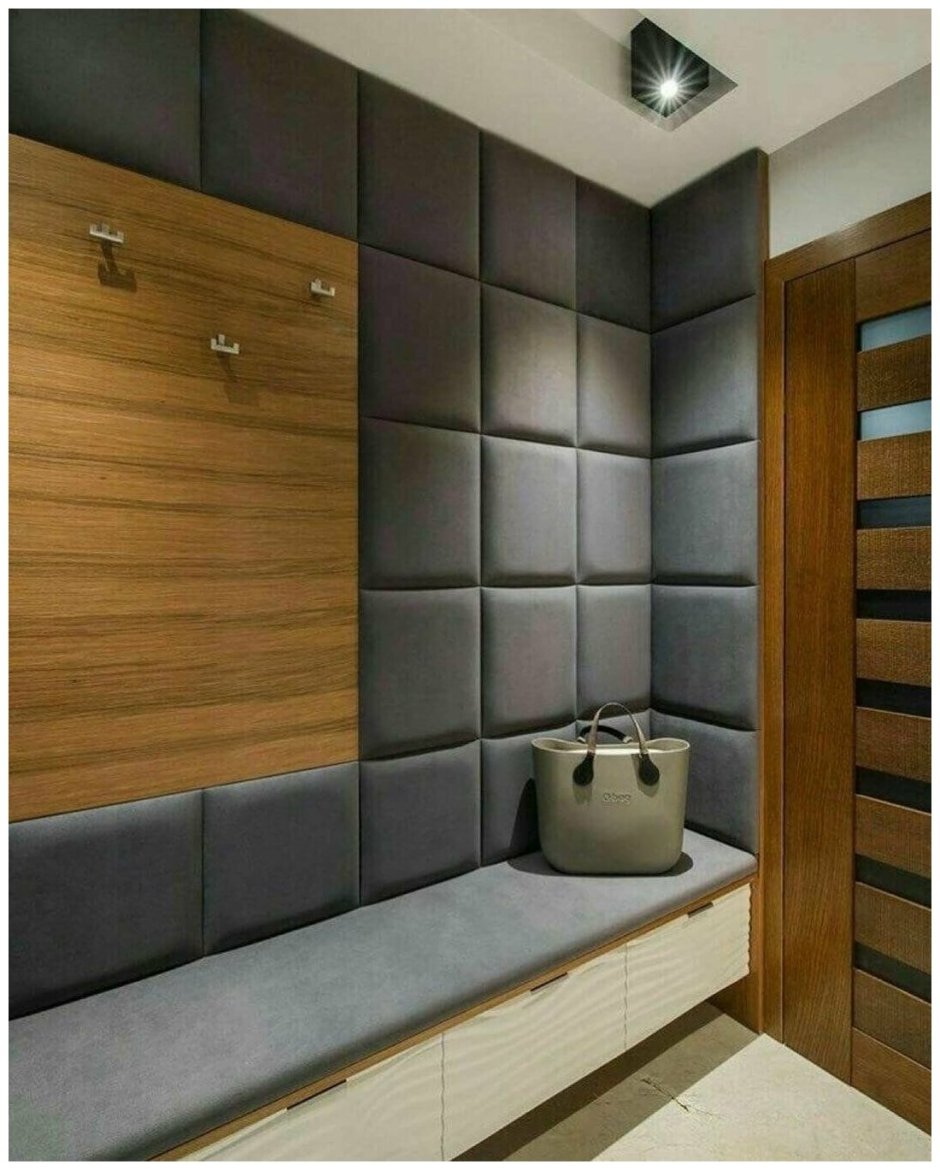 Мягкая стеновая панель в прихожую