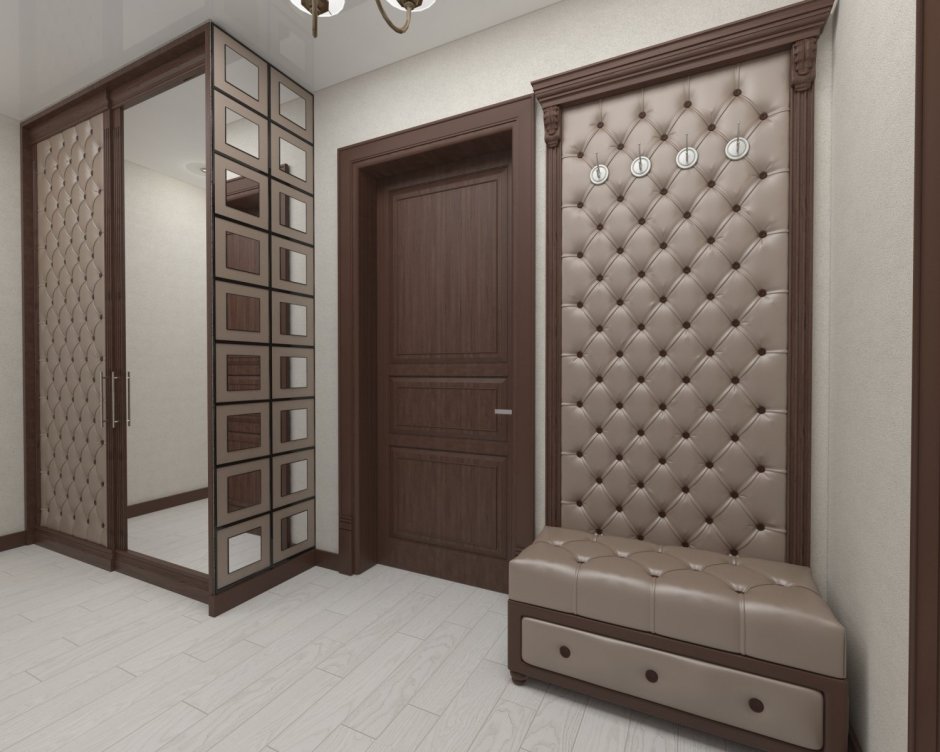 Прихожая с мягкой панелью