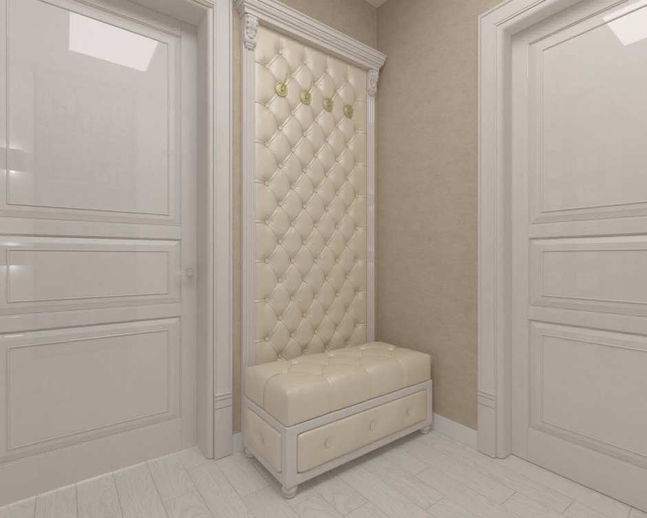 Прихожая с мягкой обивкой