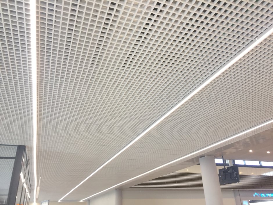 Реечный-Грильято потолок Албес