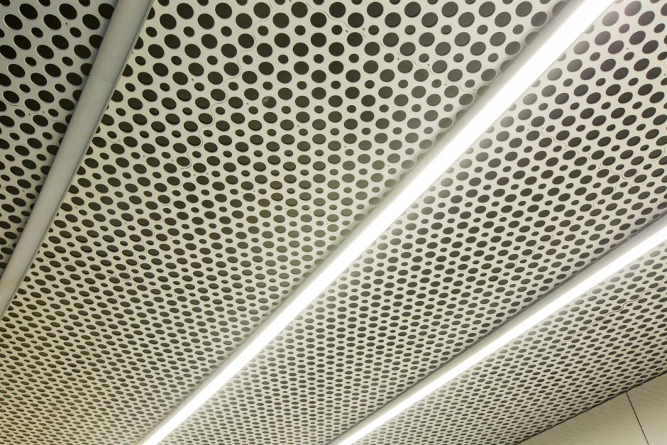 Панели потолочные акустические, из сетки st10, марка "Perfaten Acoustic"