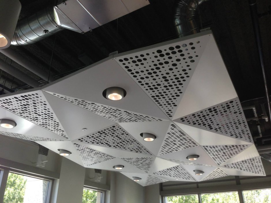 Перфорированные дизайнерские металлические потолки