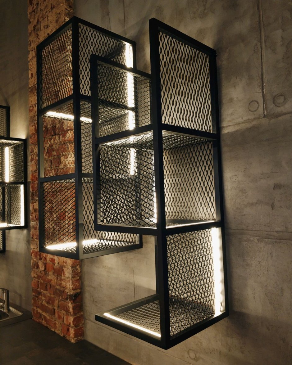 Стеллаж Эстет лофт кованный