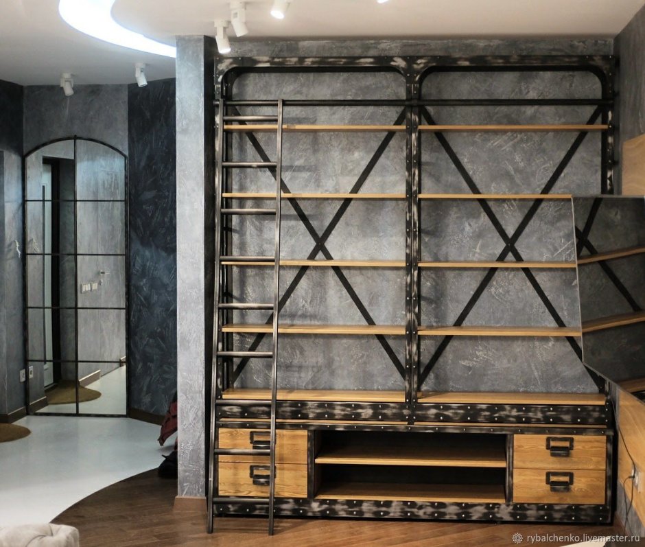 Шкаф витрина лофт Индастриал