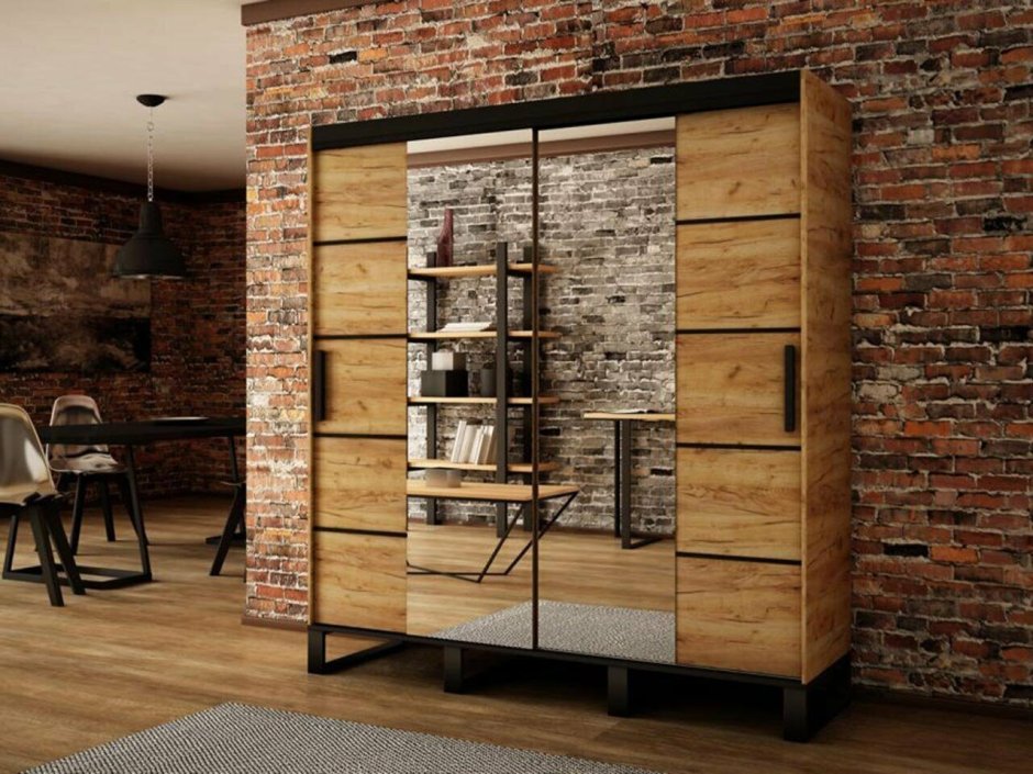 Шкаф лофт 100х230