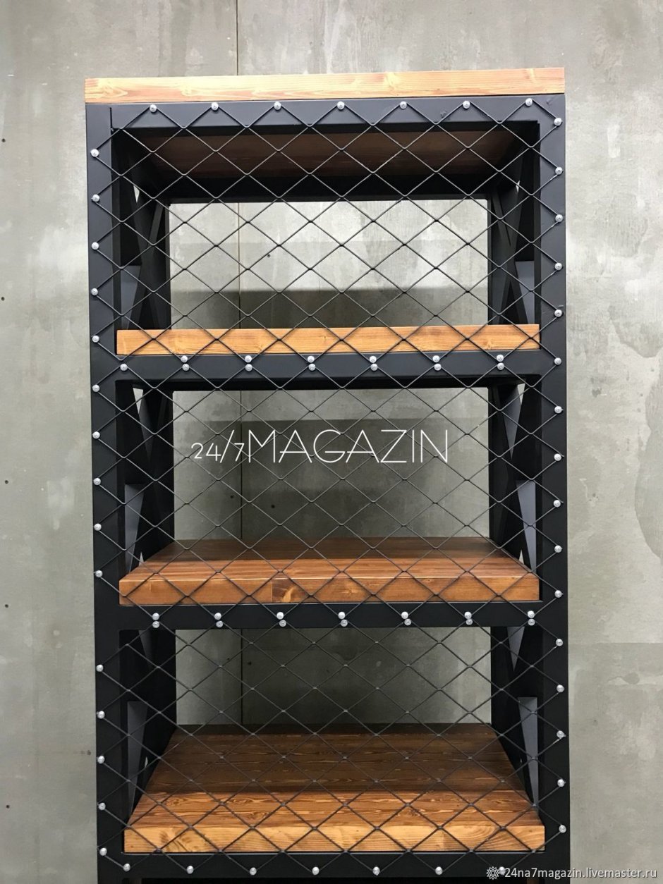 Шкаф купе в стиле лофт в прихожую