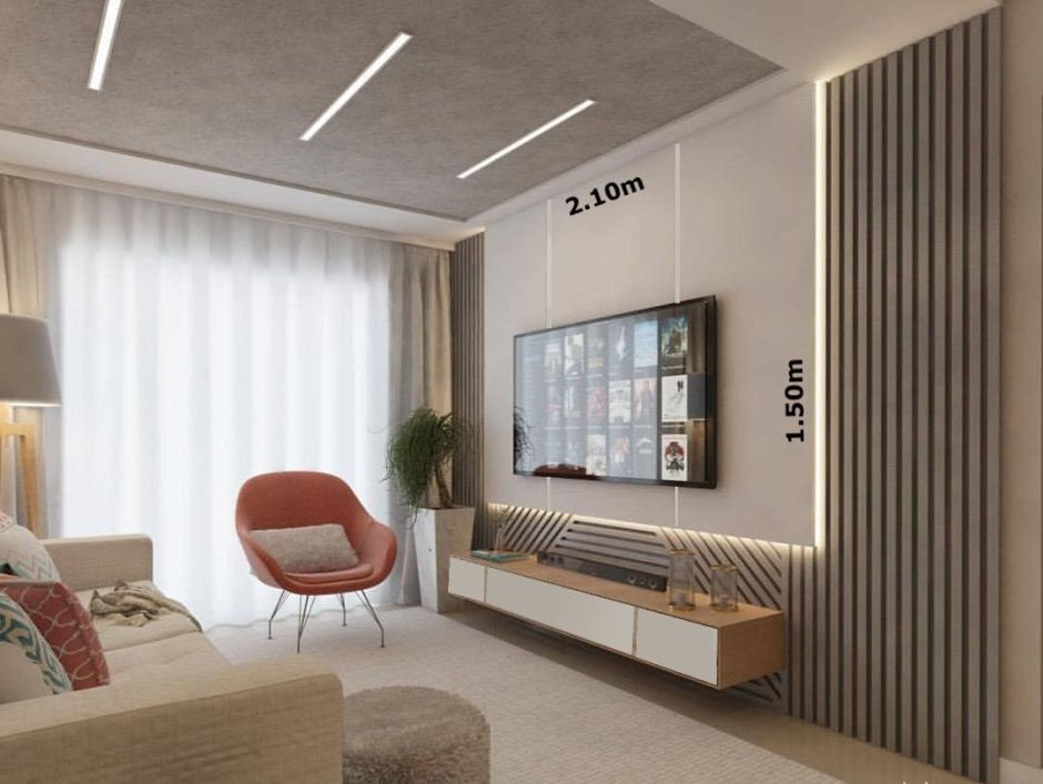 Телевизор в интерьере Минимализм