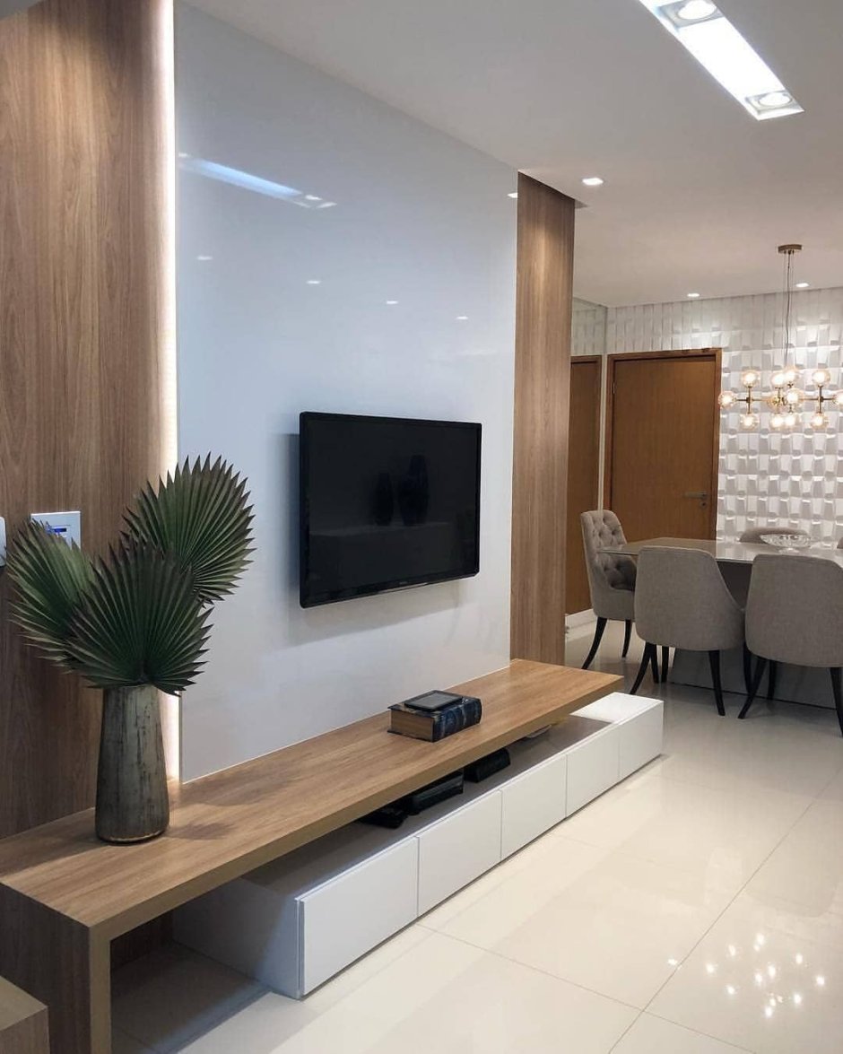 Телевизор в интерьере гостиной