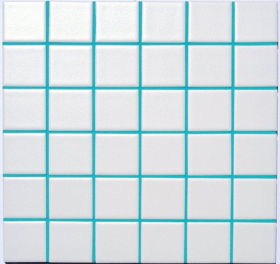 Белая плитка с цветной затиркой