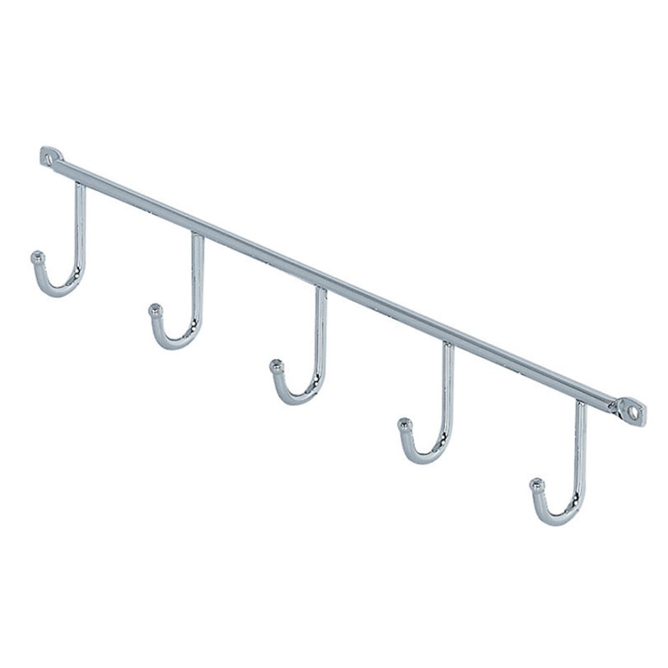 Вешалка металлическая надверная на полку в платяной шкаф