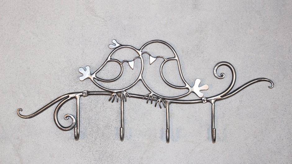 Полка металл вешалка черный 108см