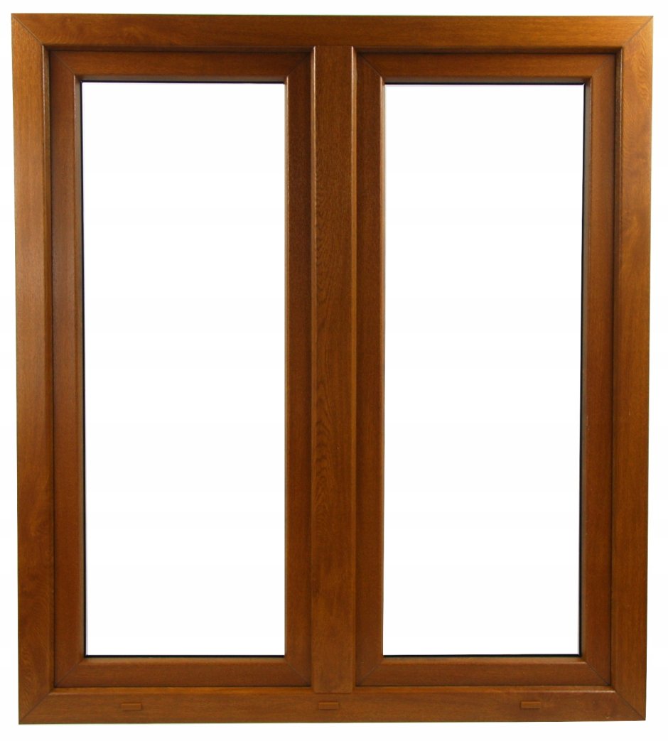 Коричневые пластиковые окна