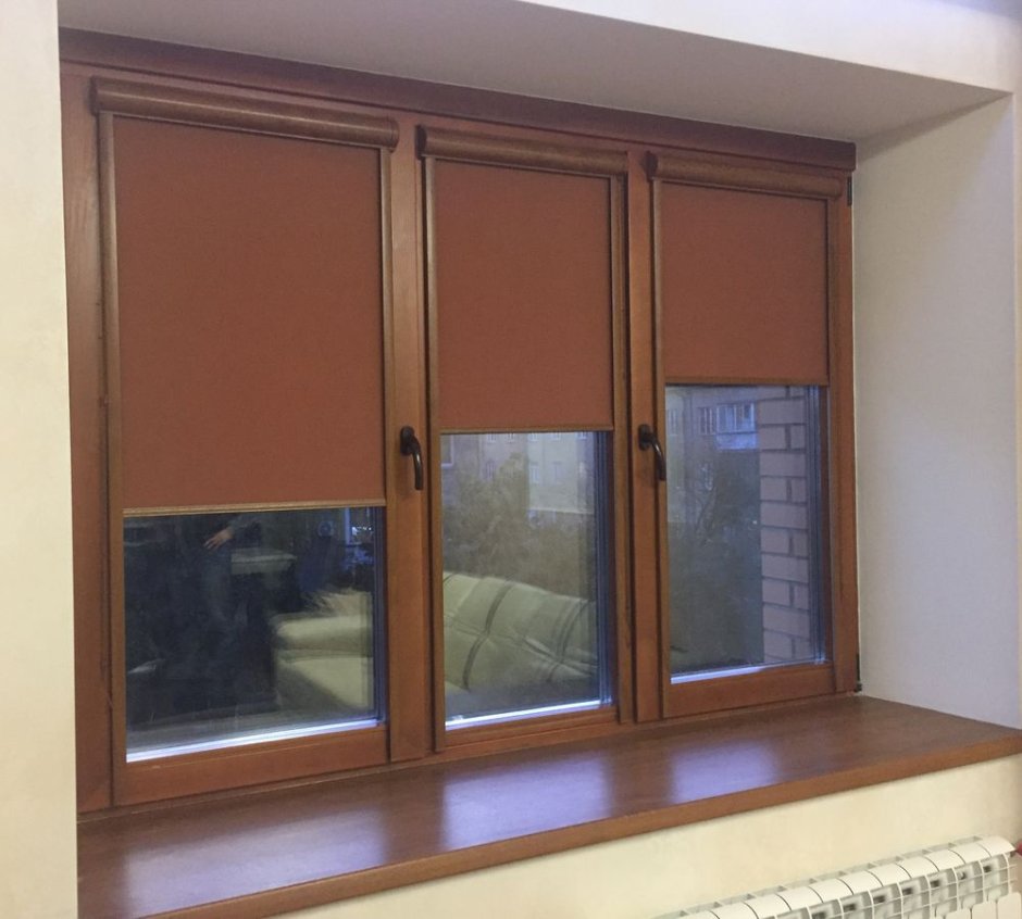 Окна Rehau золотой дуб