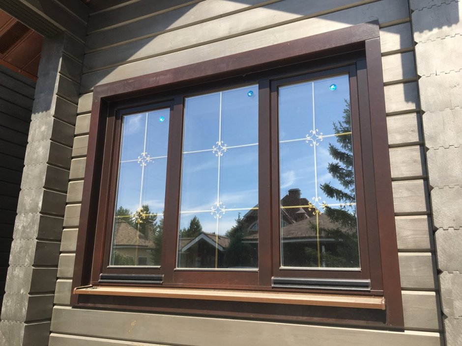 Ламинация окон Рехау