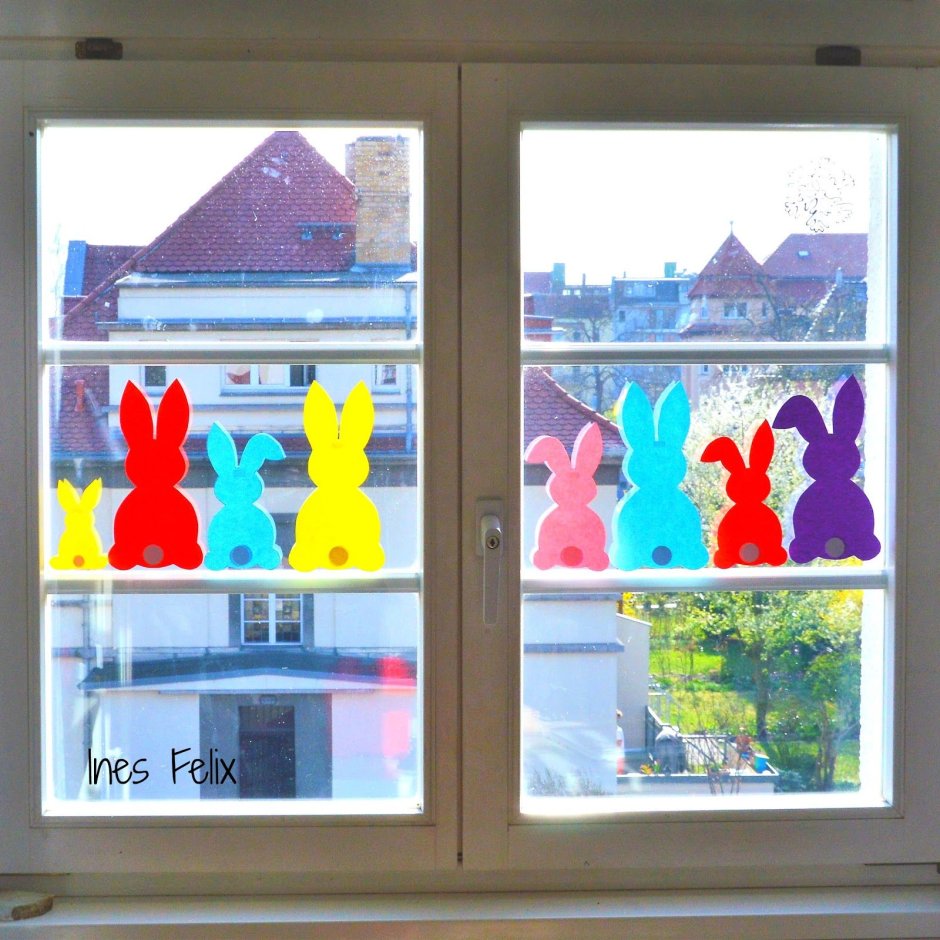 Украшение окон к весне