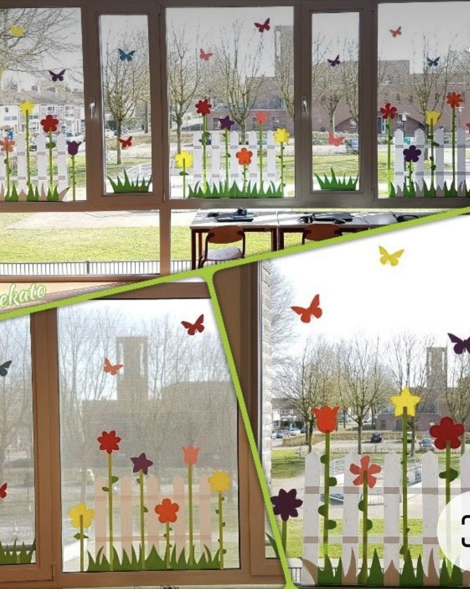 Весенние окошки в детском саду