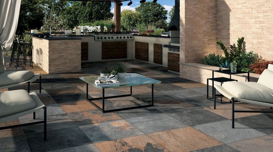 Плитка патио грей