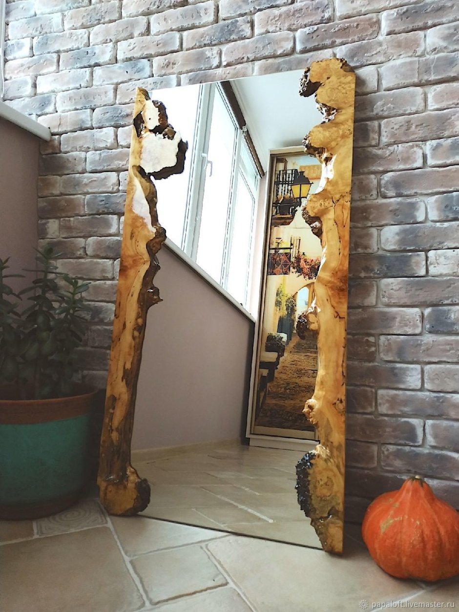 Гримерное зеркало из слэба