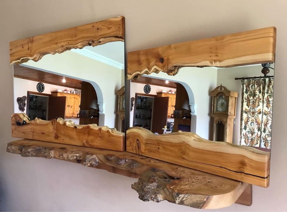 Зеркало из слэба карагача