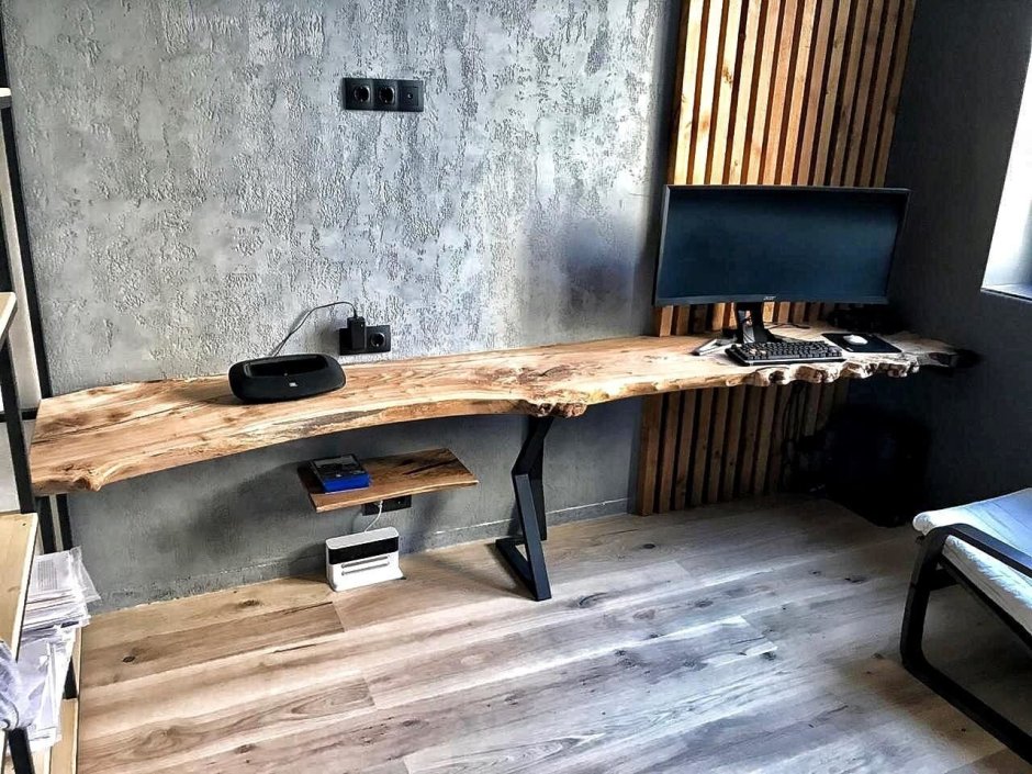 Полка из слэба лофт