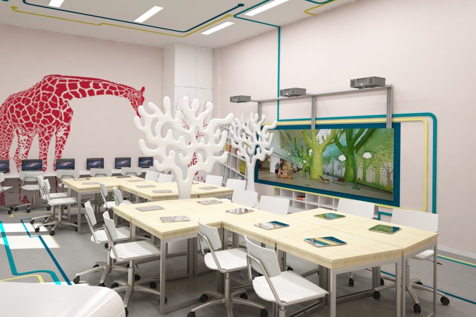 Интерьер школы будущего