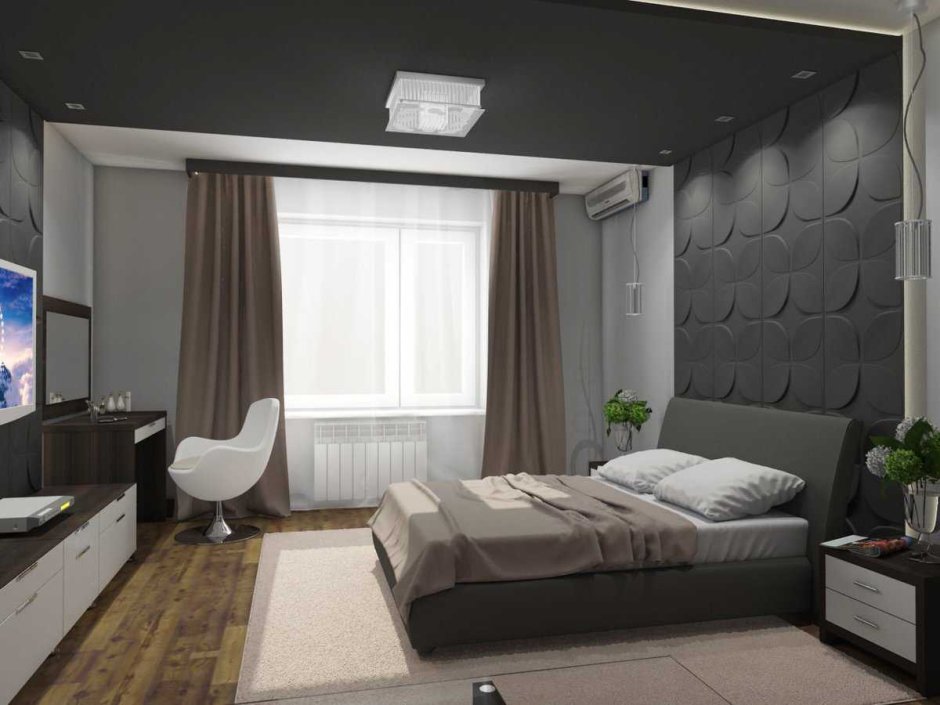 Спальня для молодого человека в современном стиле