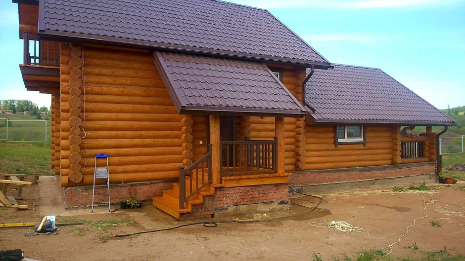 Дом из ОЦБ цвет калужница